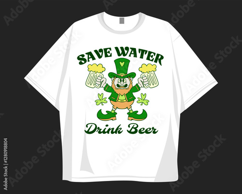 St Patrick's Day t shirt design for print to celebrate festival. Shamrock, irish.