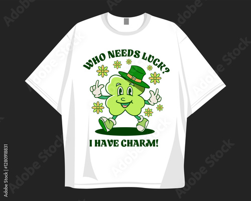 St Patrick's Day t shirt design for print to celebrate festival. Shamrock, irish.