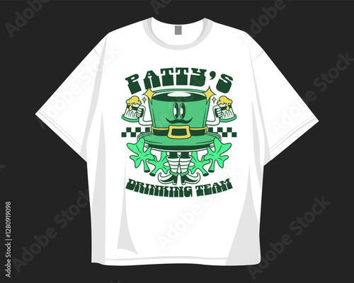 St Patrick's Day t shirt design for print to celebrate festival. Shamrock, irish.