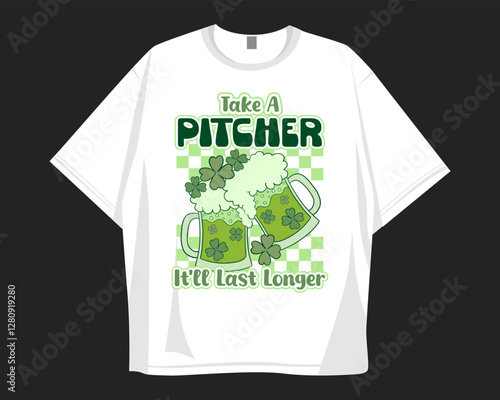 St Patrick's Day t shirt design for print to celebrate festival. Shamrock, irish.