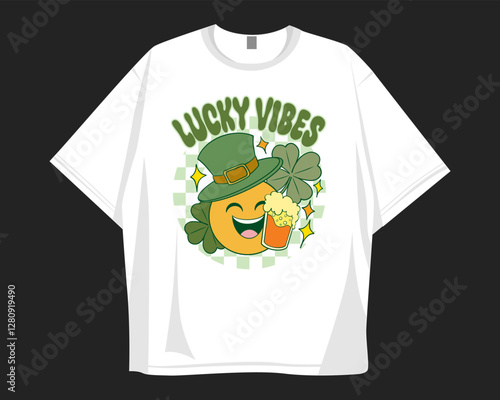 St Patrick's Day t shirt design for print to celebrate festival. Shamrock, irish.