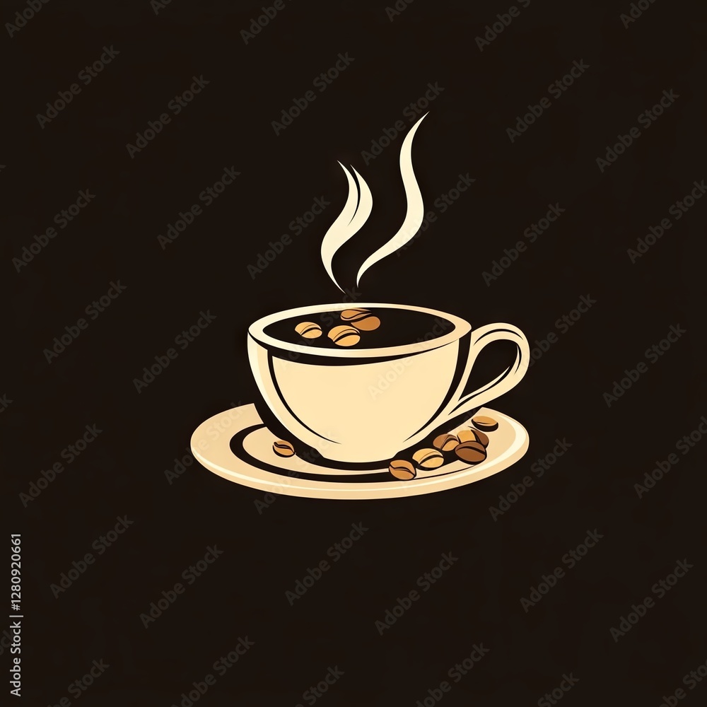 Obraz premium coffe shop logo