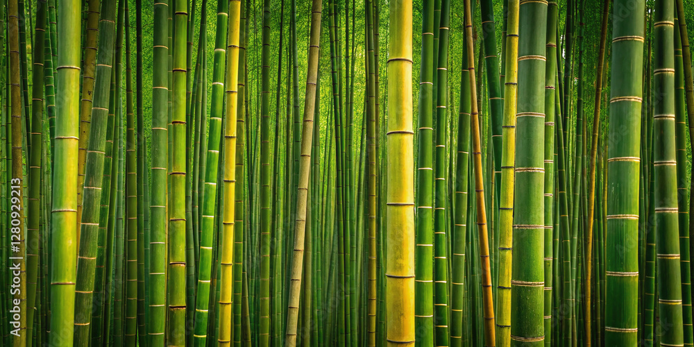 Dense Bamboo Forest with Tall Stalks Dense Bamboo Forest with Tall Stalks