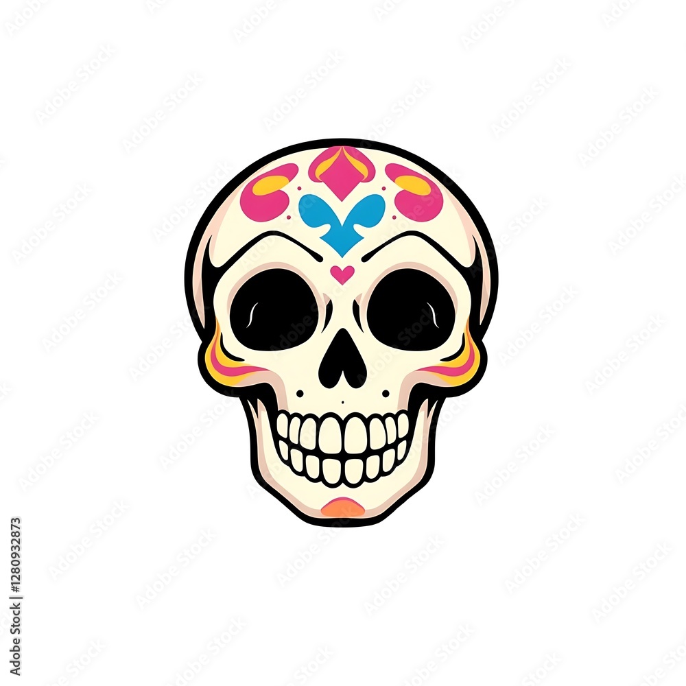Fototapeta premium Adorable Skull Logo - Cute and Playful Skull Design for Various Uses