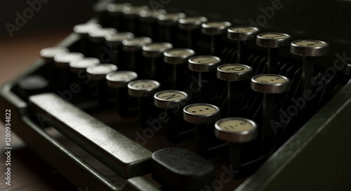 Vintage Typewriter Keys, A Glimpse into the Past, Worn from Years of Stories photo