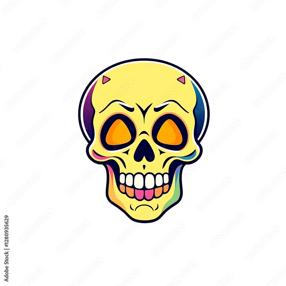 Fototapeta premium Adorable Skull Logo - Cute and Playful Skull Design for Various Uses