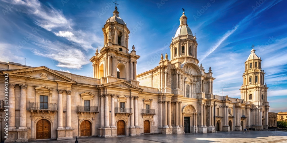 Fototapeta premium Architectural details of Cathedral in Arequipa Peru , arequipa, landmark, arequipa, landmark, architecture, cathedral