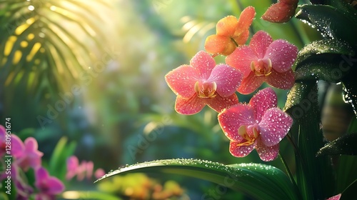 Obraz na płótnie High Resolution Image of Exotic Orchid Blooms w salonie