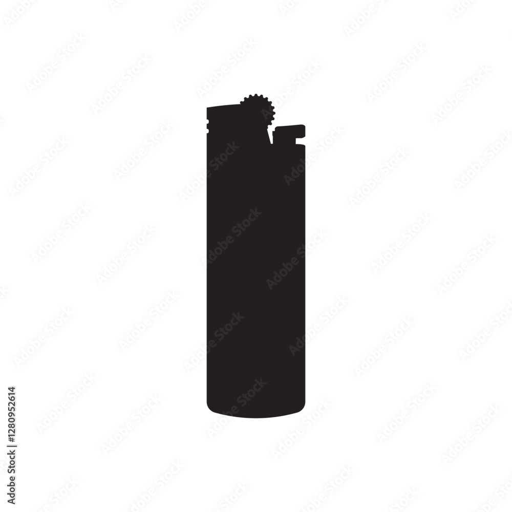 lighter sign on white background template. Black and white silhouette lighter icon for web and app lighter sign on white background template. Black and white silhouette lighter icon for web and app
