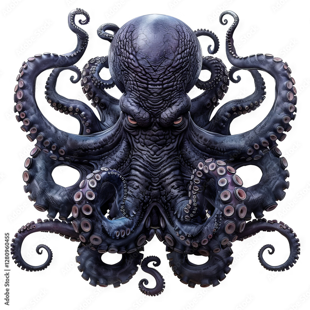 Fototapeta premium Menacing Kraken: Deep Sea Giant Octopus