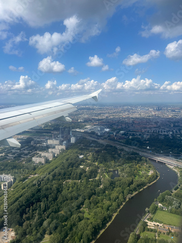 Obraz na płótnie Landing at schiphol Amsterdam airport in The Netherlands w salonie