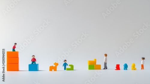 Autism research team using interactive toys to assess play behavior in children. Featuring play therapy and autism evaluation