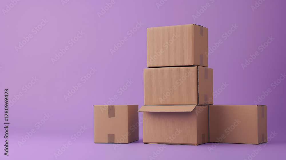 Obraz premium cardboard packaging container box 