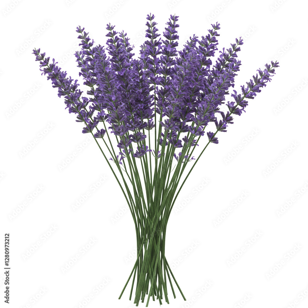 Fototapeta premium lavender flowers isolated on white