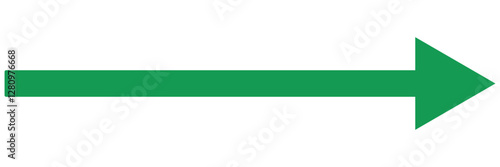 green long arrow . Long arrow icon.  flat style Arrow on a white background.Long arrow icon.