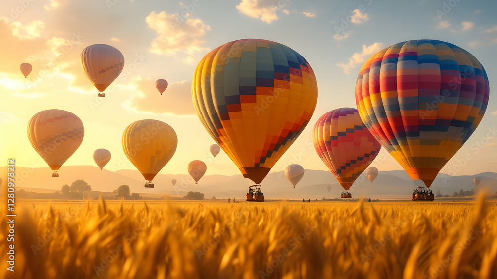 Obraz premium hot air balloons