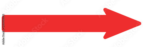Free Download Straight long right vector arrow icon. Red long arrow pointing right. Long arrow vector illustration - GFXLoad