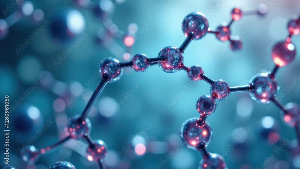 A close-up view of a single molecule of Semaglutide, showcasing its intricate structure. A close-up view of a single molecule of Semaglutide, showcasing its intricate structure.