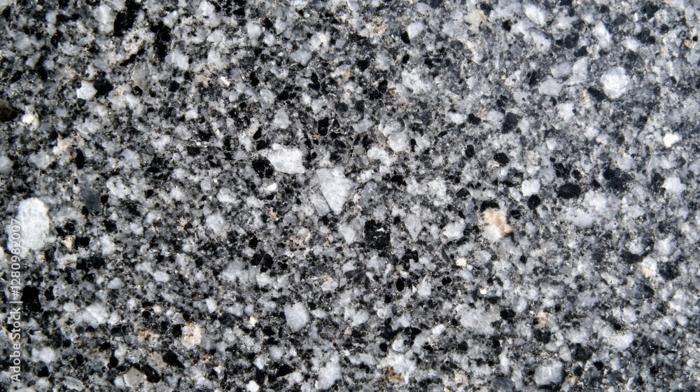 Close-up of black and white granite surface with speckled texture Close-up of black and white granite surface with speckled texture