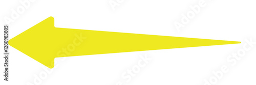 Yellow arrow to the right . vector, isolated. Yellow arrow isolated on a white background, long arrow icon , yellow bold long arrow vector illustration