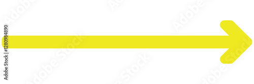 Yellow arrow to the right . vector, isolated. Yellow arrow isolated on a white background, long arrow icon , yellow bold long arrow