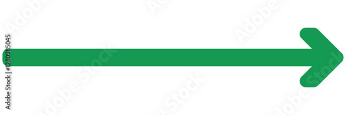 green long arrow . Long arrow icon.  flat style Arrow on a white background.Long arrow icon.