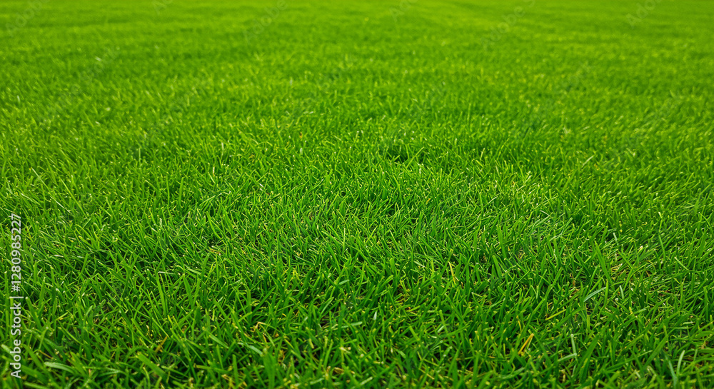 Fresh green grass field with short trimmed lawn. Natural grass texture background for sport, golf, football, soccer. Spring and summer landscaping. Outdoor green carpet view Fresh green grass field with short trimmed lawn. Natural grass texture background for sport, golf, football, soccer. Spring and summer landscaping. Outdoor green carpet view
