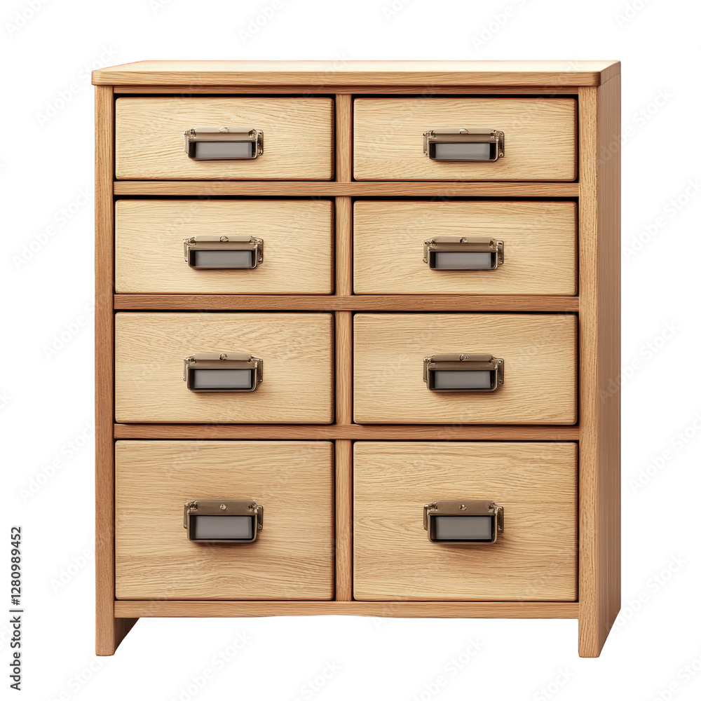 A filing cabinet made of a wooden board, a drawer style office cabinet A filing cabinet made of a wooden board, a drawer style office cabinet