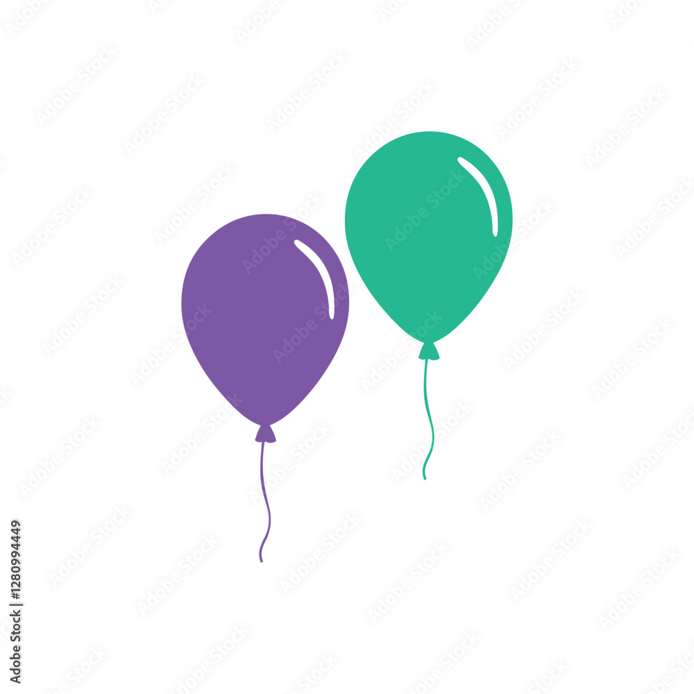 2 colorful balloon icon