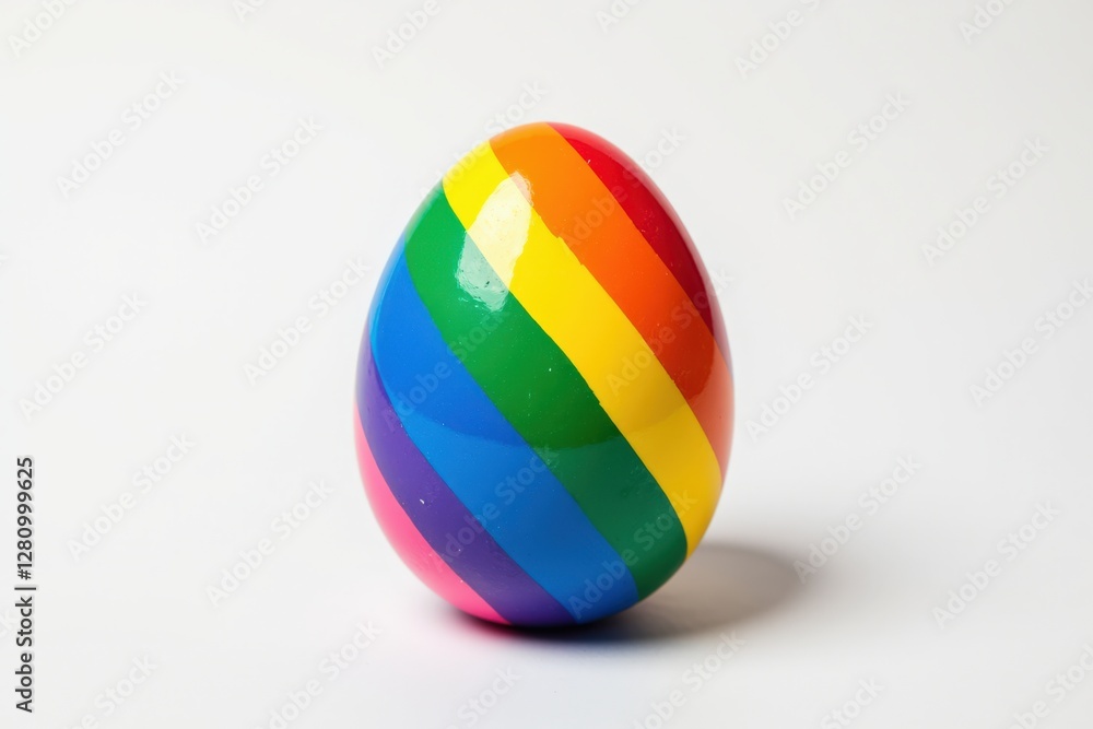 A Vibrant Rainbow Egg Symbolizing Pride and Inclusivity: A Colorful Depiction of the LGBTQ+ Community's Celebratory Spirit with Bright Stripes of Joy and Acceptance A Vibrant Rainbow Egg Symbolizing Pride and Inclusivity: A Colorful Depiction of the LGBTQ+ Community's Celebratory Spirit with Bright Stripes of Joy and Acceptance