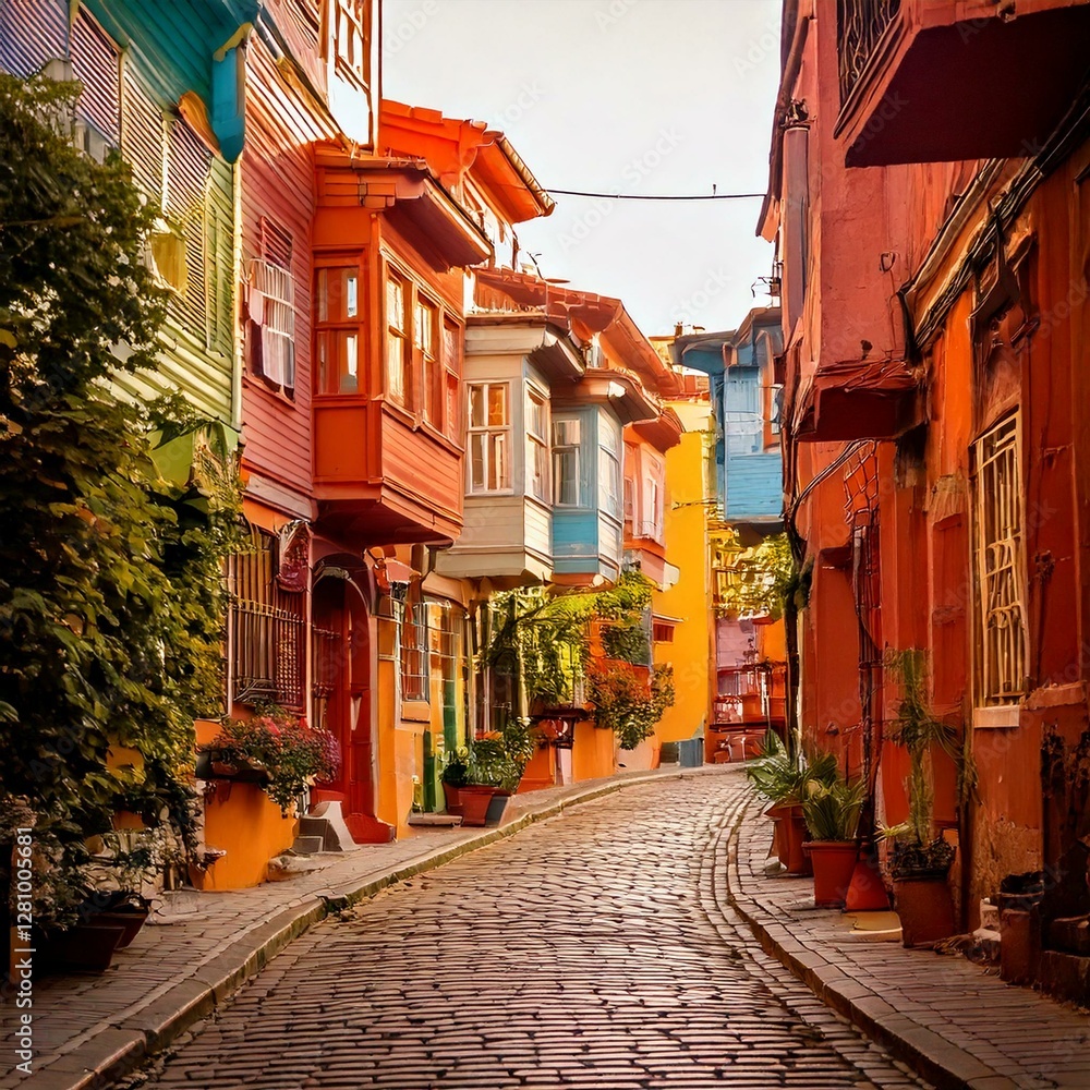 Fototapeta premium A charming street in Balat