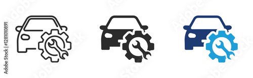 Car service vector icon. Car maintenance icon. Car repair illustrations
