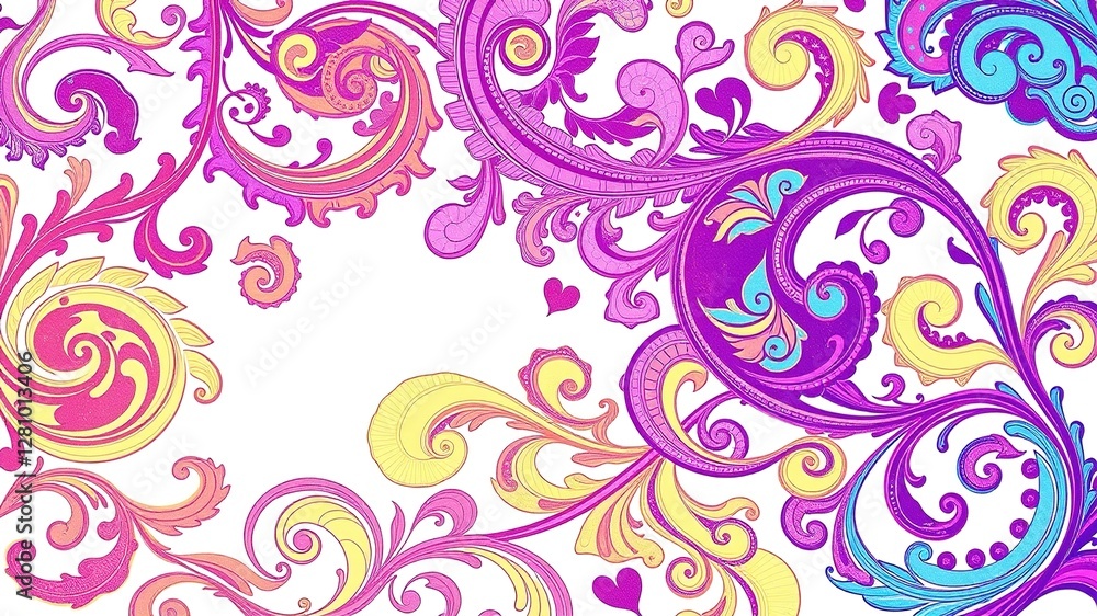 Intricate Tapestries of Ornate Paisley Swirls Intricate Tapestries of Ornate Paisley Swirls