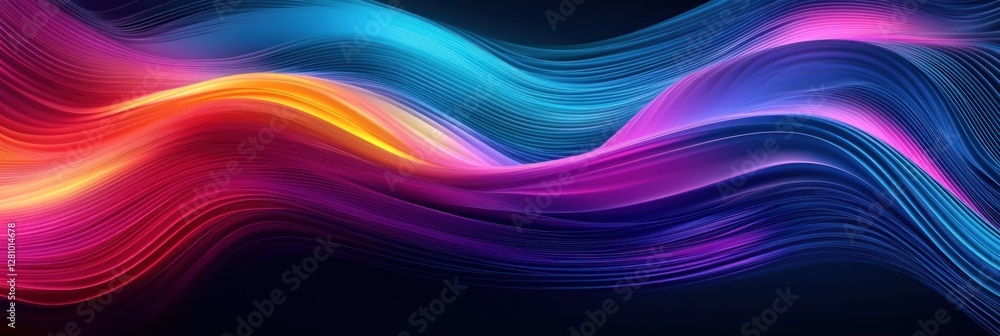 Fototapeta premium Abstract vibrant wave background.