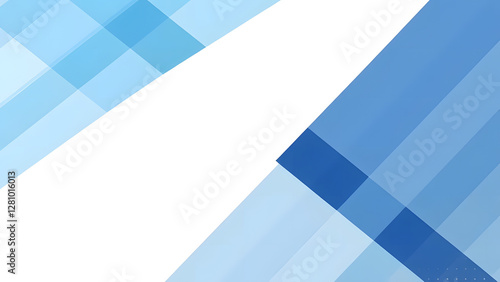 Blue shape on a white background with abstract design