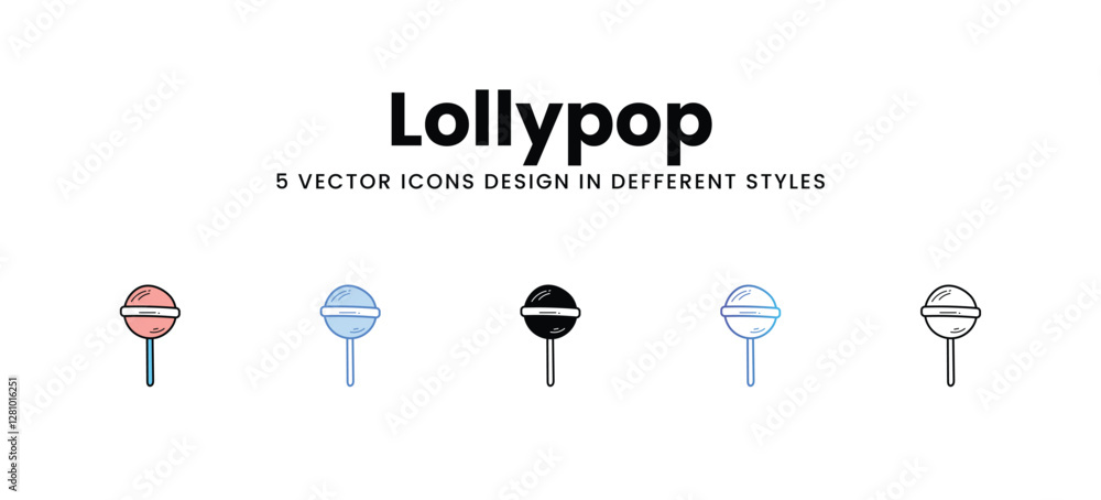 Lollypop vector icons set stock illustration Lollypop vector icons set stock illustration