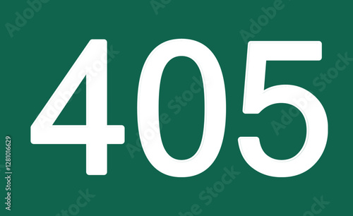 405 on a green canvas. The identifier of a participant in the deadly challenge.