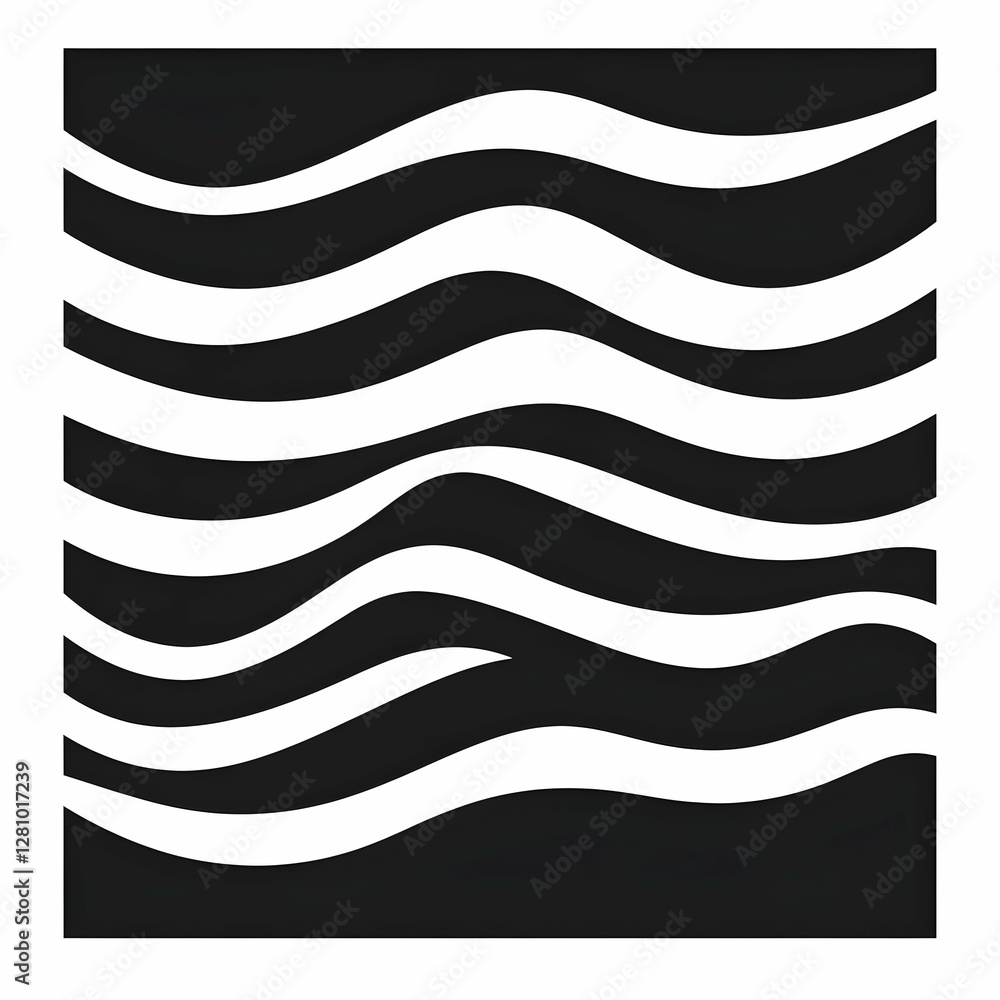 Obraz premium Abstract Wave Pattern Logo Design Template Modern Minimalist Branding Identity