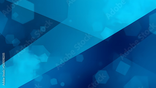 Glowing blue wave pattern with dynamic light lines