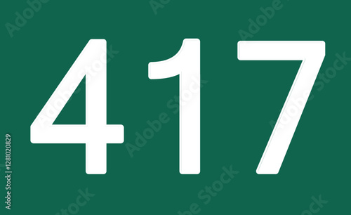 417 on a bright green backdrop. The number of a participant fighting to survive.
