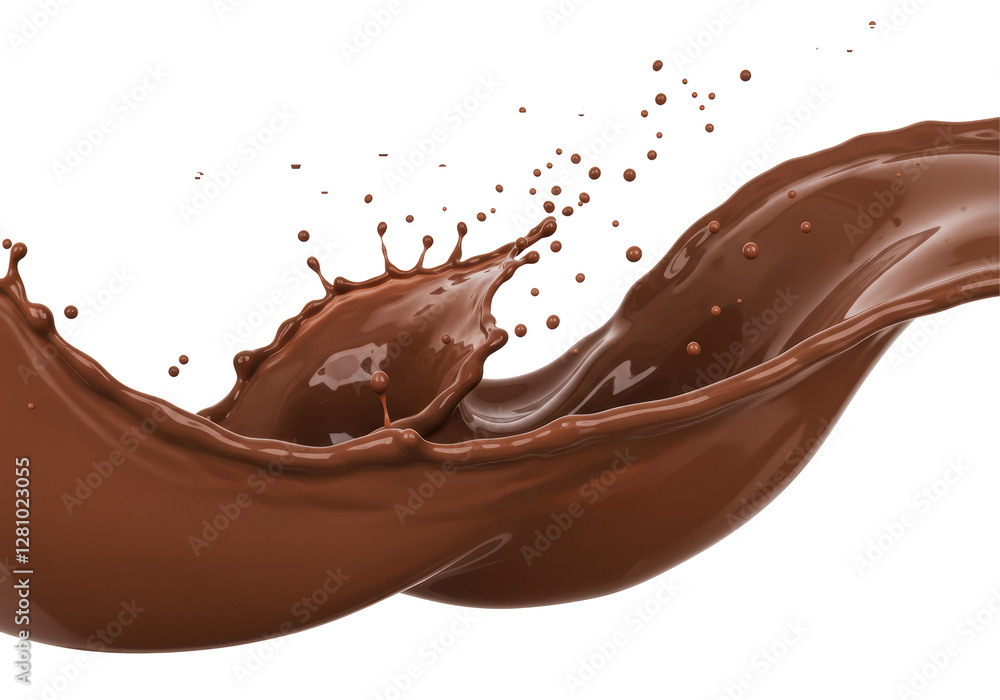 Isolated Chocolate Milk Wave Isolated Chocolate Milk Wave