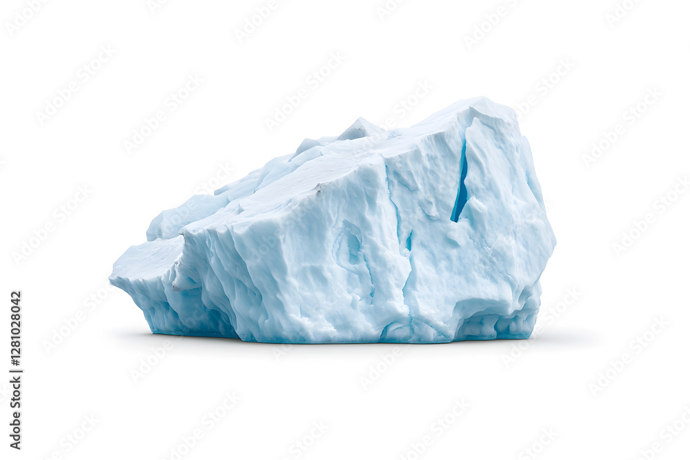 Massive iceberg isolated on white background Massive iceberg isolated on white background