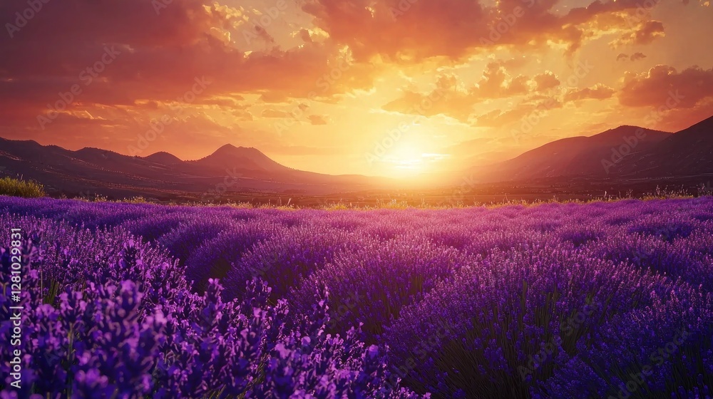 Serene Lavender Field Serene Lavender Field