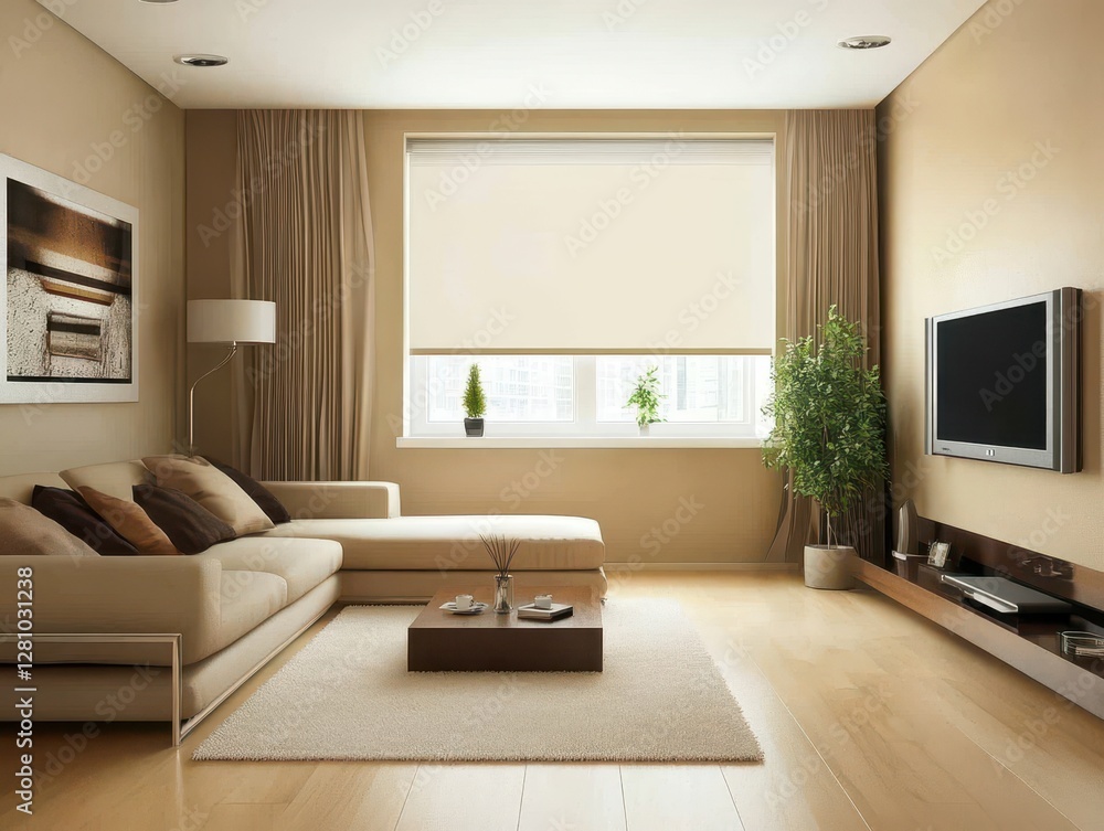 A stylish modern living room showcasing home interior design elements A stylish modern living room showcasing home interior design elements