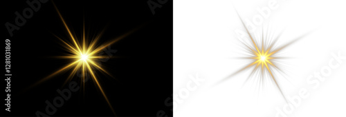 Luminous Starburst with a Celestial Glow, Piercing Through Darkness and Brightness Alike, Symbolizing the Eternal Dance of Light and Shadow in a Cosmic, Dreamlike Atmosphere