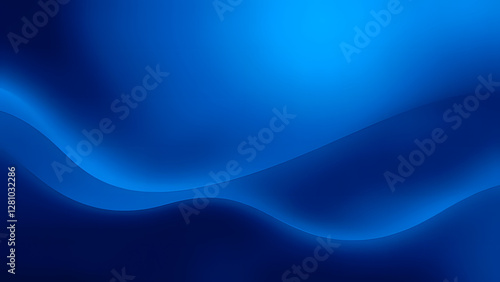 Smooth flowing blue wave background with futuristic abstract design