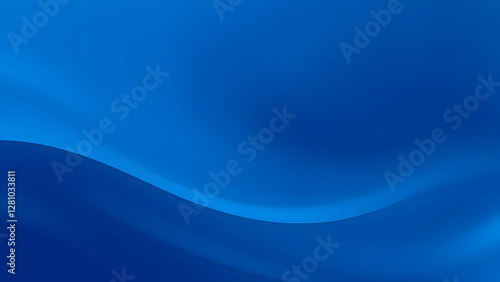 Smooth flowing blue wave background with futuristic abstract design