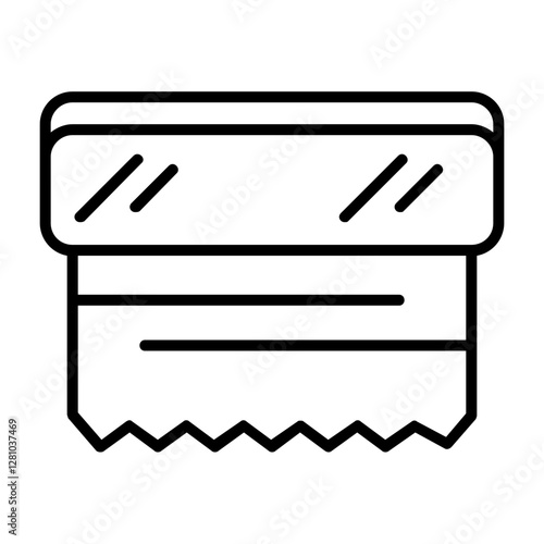 Foil Outline Style Icon Design 