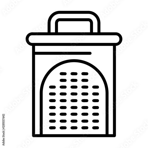 Grater Outline Style Icon Design 