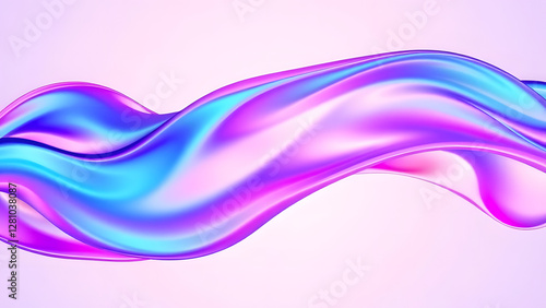 Vibrant abstract background with flowing purple and blue waves
